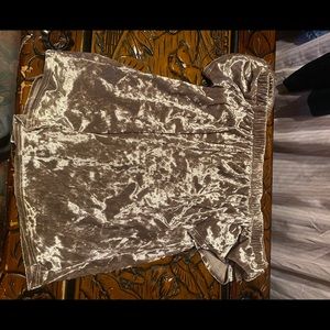 Velvet off the shoulder shirt